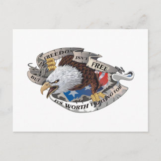 Carte Postale La liberté n'est pas libre mais ça vaut la peine d