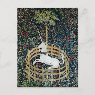 Carte Postale La licorne en captivité, Imaginaire floral Unicorn