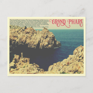 Carte Postale La ligne de côte de la plage du Grand Phare Jijel,