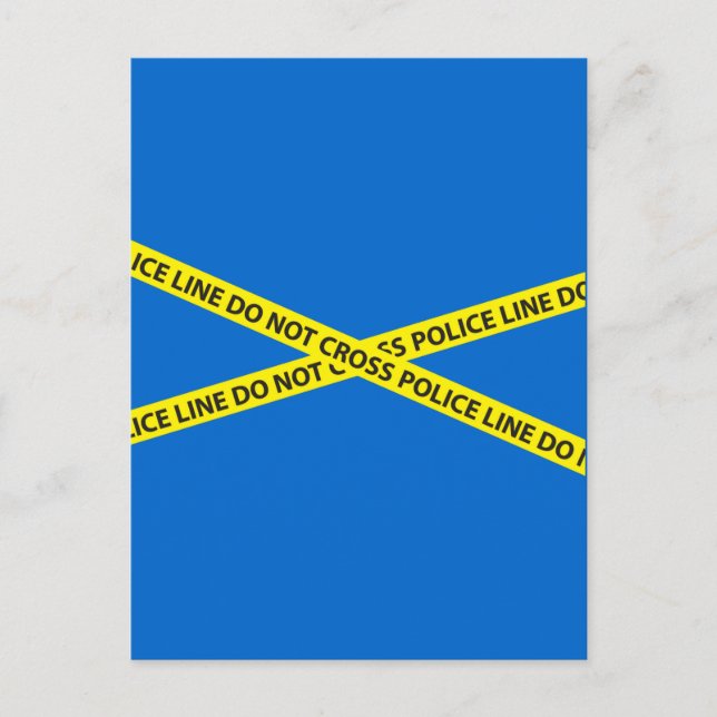 Carte Postale LA LIGNE DE POLICE NE TRAVERSE PAS LA bande (Devant)