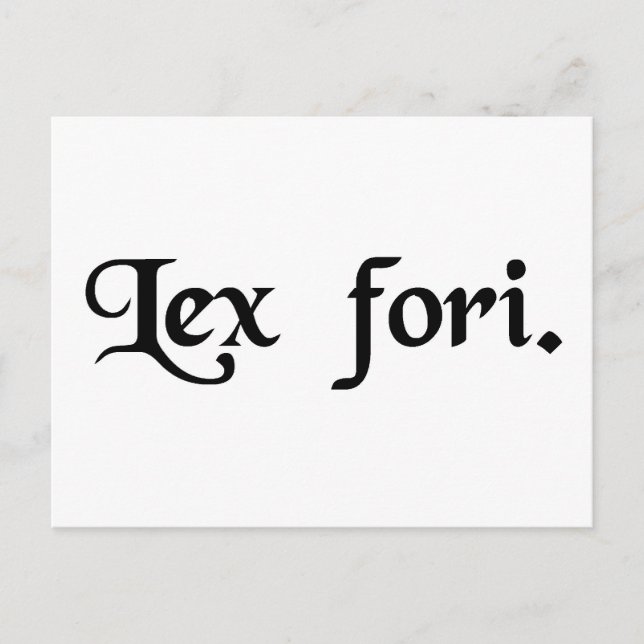 Carte Postale La loi du forum. (Devant)