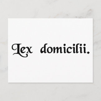 Carte Postale La loi du pays d'origine d'une personne.