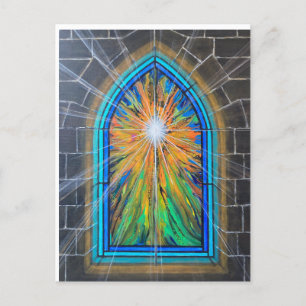Carte Postale La Lumière 3 Vitrail d'église