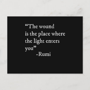 Carte Postale La Lumière Entre La Citation Rumi Imprimer