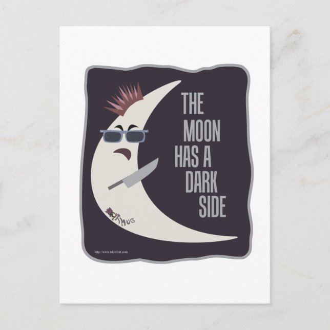 Carte Postale La Lune A Un Côté Sombre (Devant)