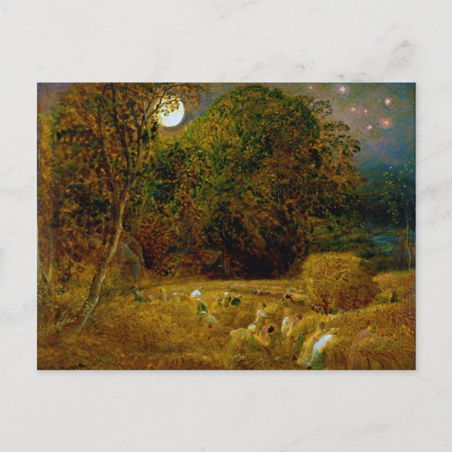 Carte Postale La lune de récolte par Samuel Palmer (1833) (Devant)
