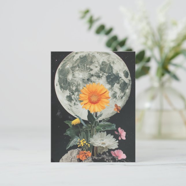 Carte Postale La Lune S'Éclate Sur Le Charme Rustique (2) (Debout devant)