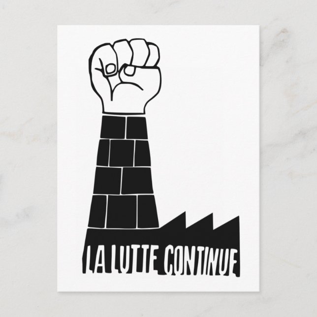 Carte Postale La lutte continue (Devant)