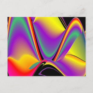 Carte Postale La magie des couleurs Abstrait Rainbowart 3D