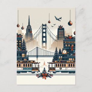 Carte Postale La magie des fêtes de fin d'année à San Francisco