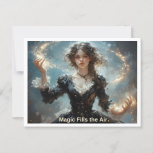 Carte Postale La magie remplit l'air coloré Magique Mystique