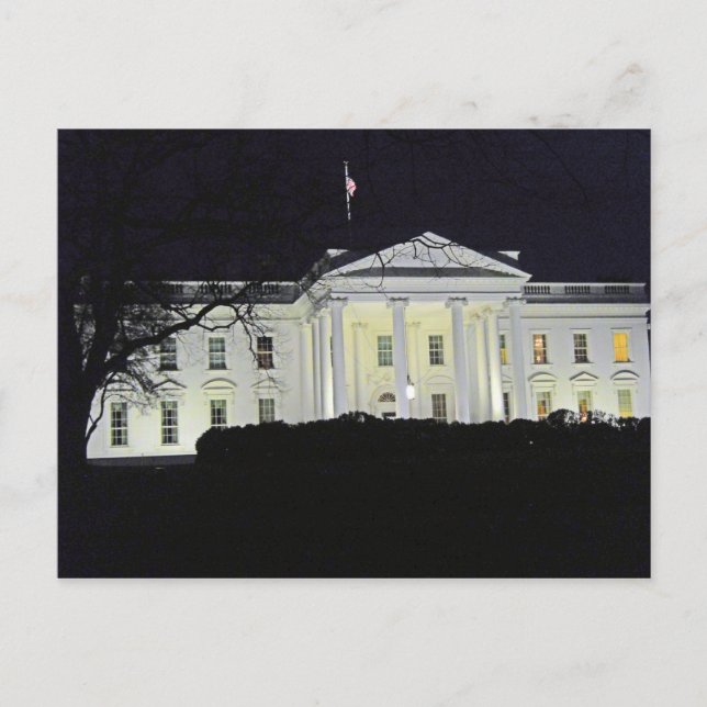 Carte Postale La Maison Blanche à Night Washington DC 002 (Devant)