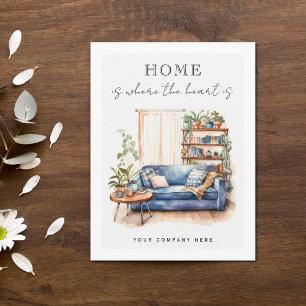 Carte Postale La maison c'est là que le coeur est l'agriculture 