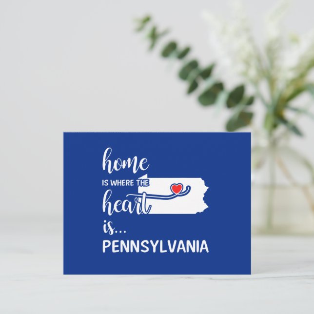 Carte Postale La maison de Pennsylvanie est où le coeur est (Debout devant)