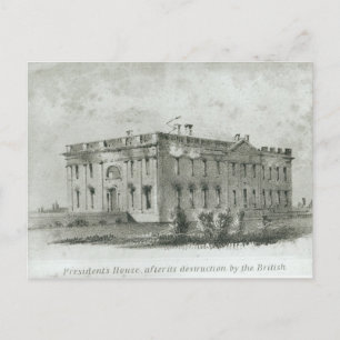 Carte Postale La Maison du Président après sa destruction