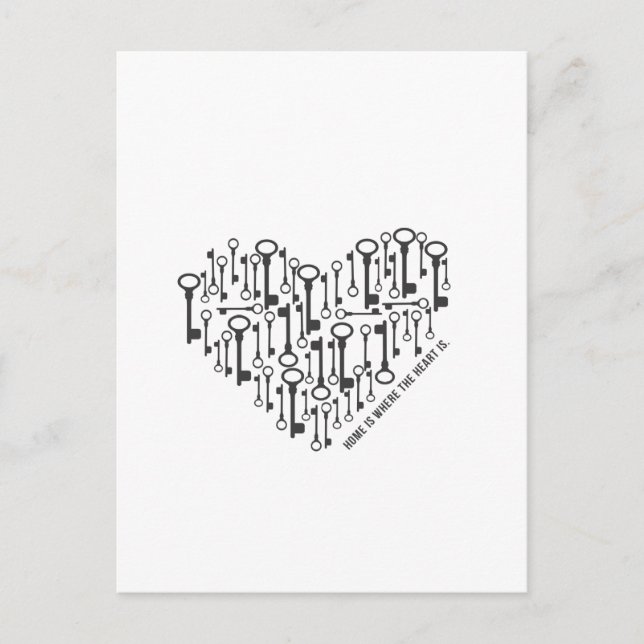 Carte Postale La maison est là où le coeur est (Devant)