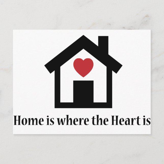 Carte Postale La maison est là où se trouve le coeur (Devant)