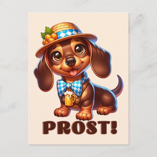 Carte Postale La manifestation de la fête de la bière Dachshund  (Devant)