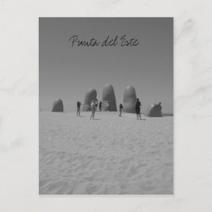 Carte Postale la mano punta noir et blanc