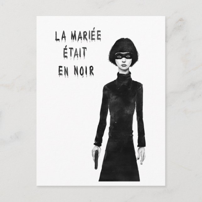 Carte Postale la mariée portait du noir (Devant)