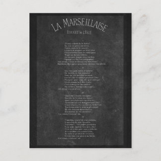 Carte Postale La marseillaise - Paroles