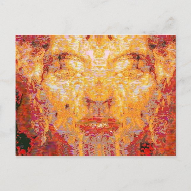 Carte Postale LA MATIÈRE N'A PAS D'IMPORTANCE Masque fractal en  (Devant)