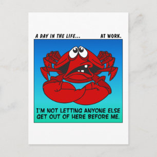 Carte Postale La mentalité du crabe au travail