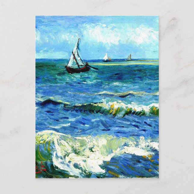 Carte Postale La mer à Saintes-Maries, Vincent Van Gogh (Devant)