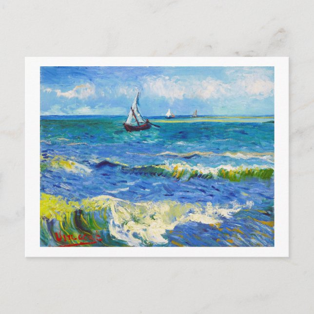 Carte Postale La mer à Saintes-Maries Vincent Van Gogh (Devant)