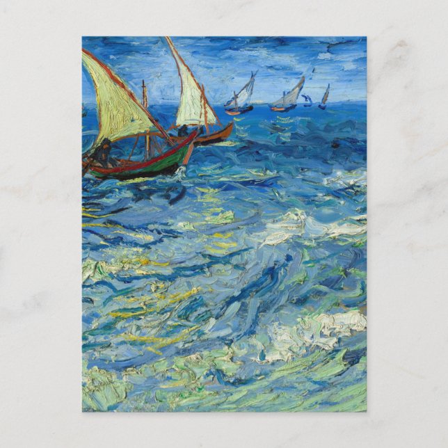 Carte Postale La mer aux Saintes-Maries par Vincent van Gogh (Devant)