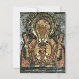 Carte Postale La Mère de Dieu de l'icône orthodoxe des signes