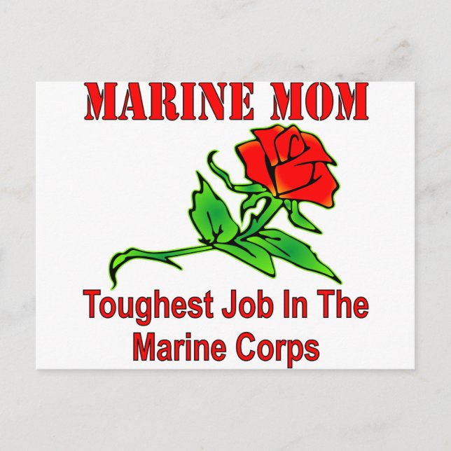 Carte Postale La Mère Marine de l'USMC Travail le plus dur dans  (Devant)