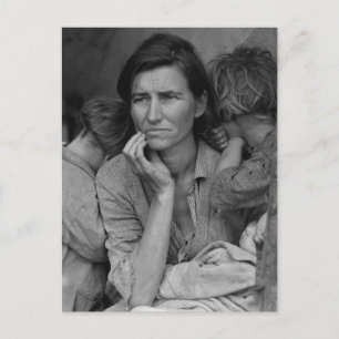 Carte Postale La mère migrante de Dorothea Lange Florence Thomps
