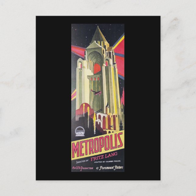 Carte Postale La métropole de Fritz Lang (Devant)
