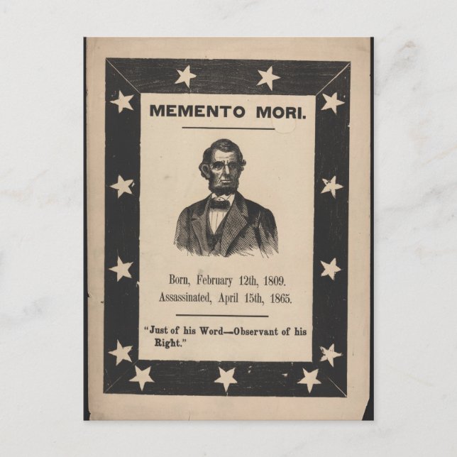 Carte Postale La mort de Lincoln (Devant)