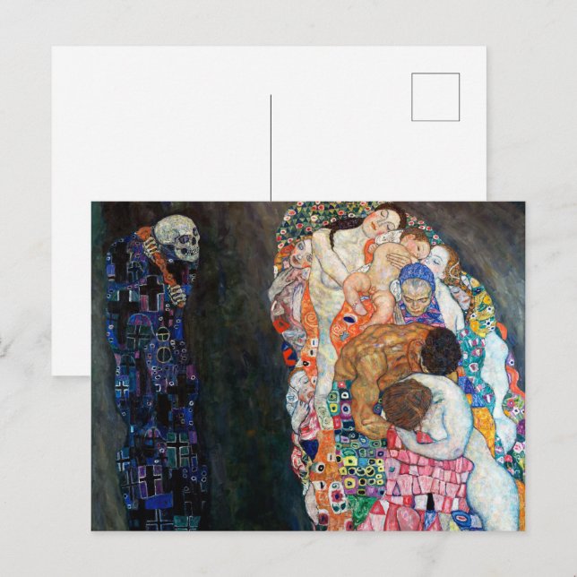 Carte Postale La mort et la vie | Gustav Klimt | (Devant / Derrière)