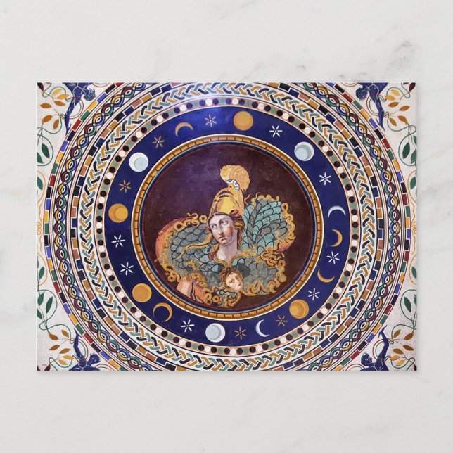 Carte Postale La mosaïque d'Athéna dans les Musées du Vatican (Devant)