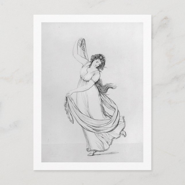 Carte Postale La muse de la danse, Plaque VI de 'Lady Hamilton's (Devant)