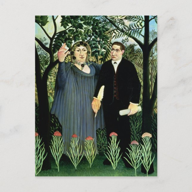 Carte Postale La Muse Inspiring the Poet, 1908-09 (Devant)