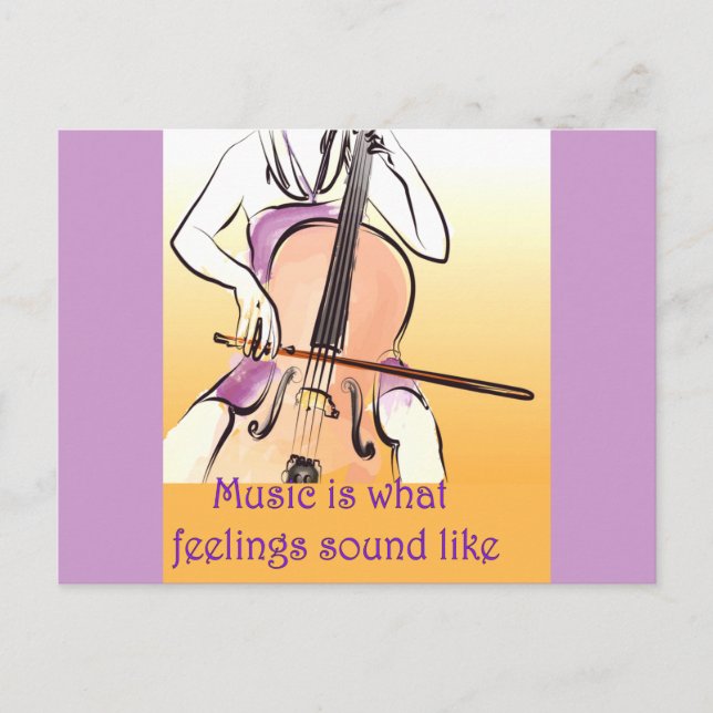Carte Postale La musique, c'est ce que ressentent les sentiments (Devant)