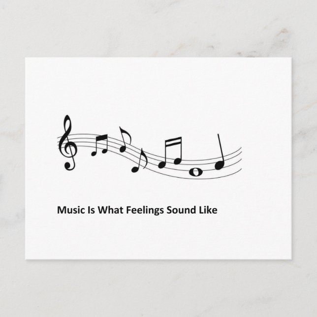 Carte Postale La Musique Est Ce À Quoi Ressent Le Son (Devant)