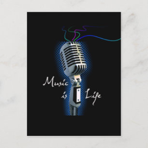Carte Postale La musique est la vie