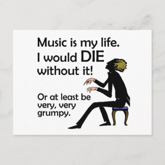 Carte Postale La musique est ma vie