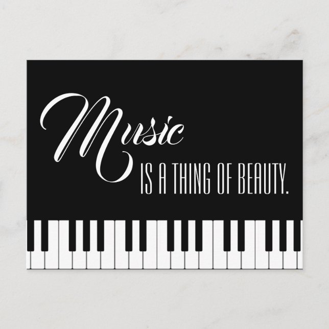 Carte Postale La Musique Est Une Chose De Beauté (Devant)
