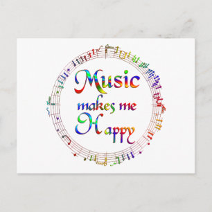 Carte Postale La Musique Me Rend Heureux