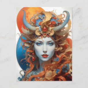 Carte Postale la mystérieuse femme