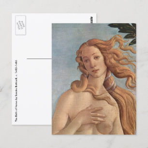 Carte Postale La Naissance de Vénus (détail) de Sandro Botticell