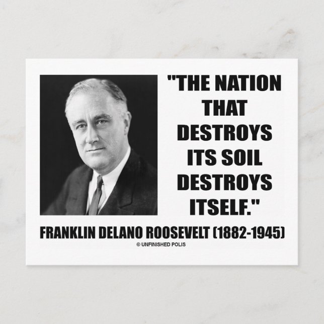 Carte Postale La Nation De Franklin Delano Roosevelt Détruit Son (Devant)