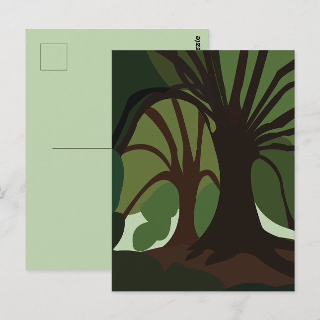 Carte Postale La nature botanique des arbres (Devant / Derrière)