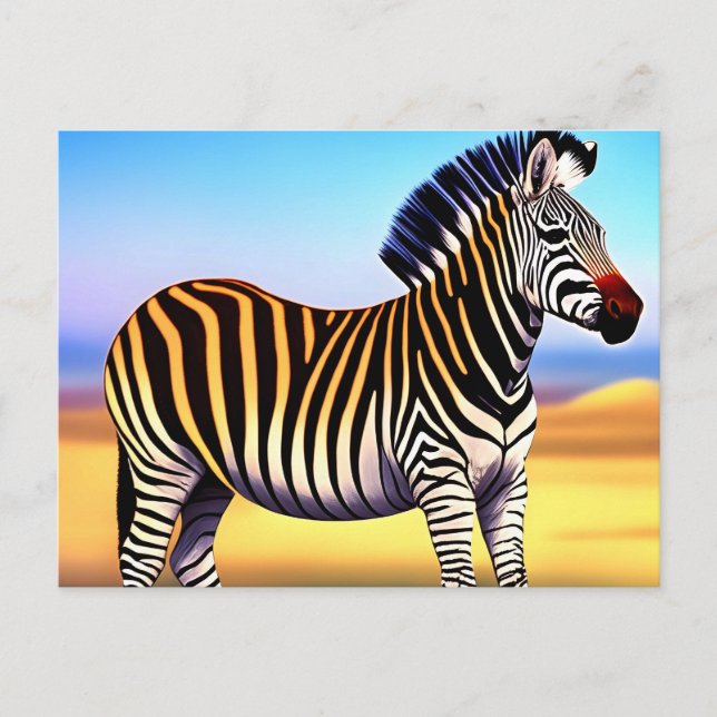 Carte Postale La nature zébrée animale (Devant)